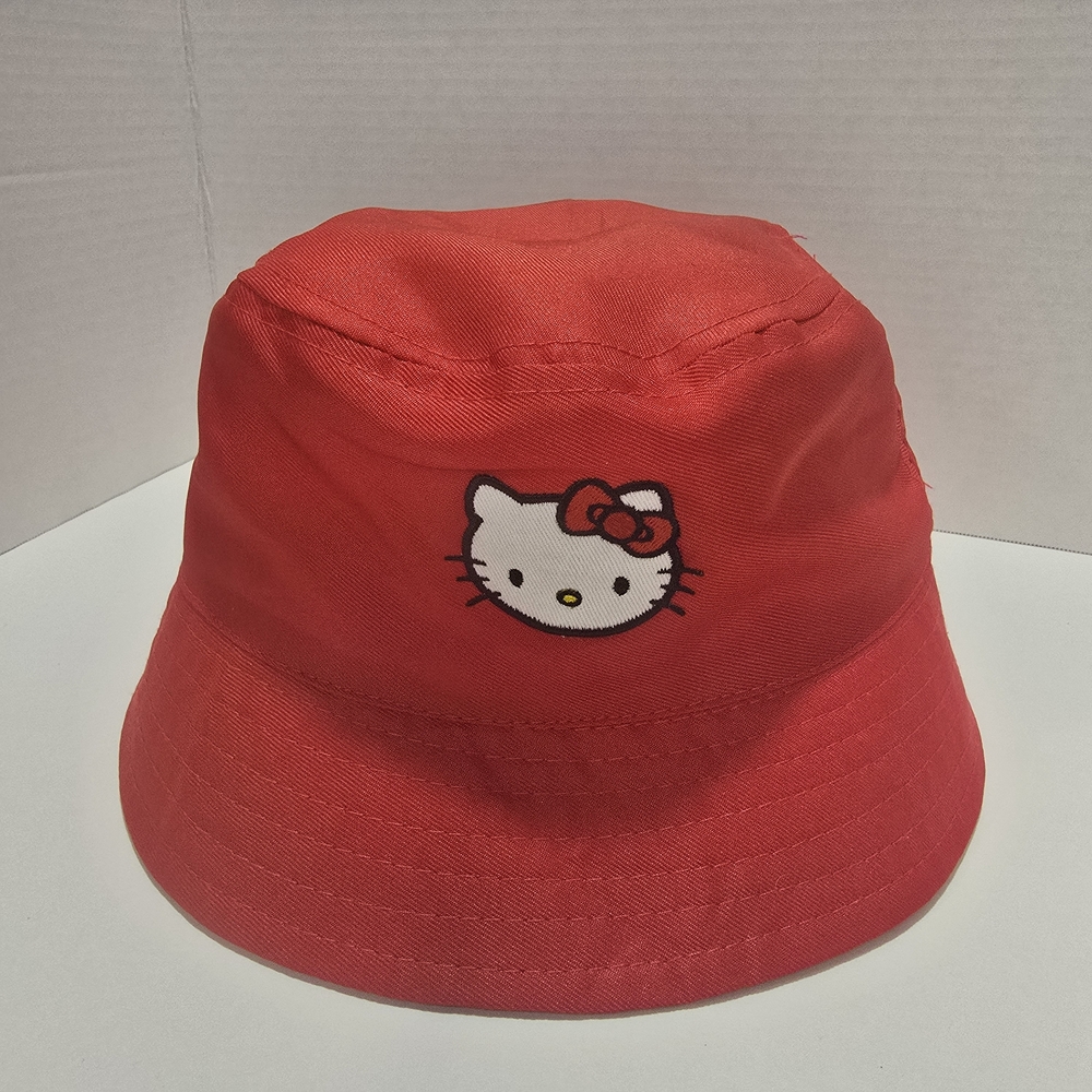 Hello Kitty Bow Bucket Hat Sanrio Toss Sun Cap New Size One